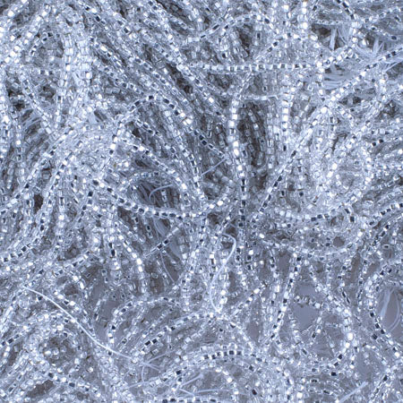 Czech Seed Beads 13/0 Cut Silver Lined Crystal Strung