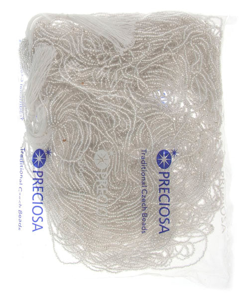 Czech Seed Beads 13/0 Cut Silver Lined Crystal Strung