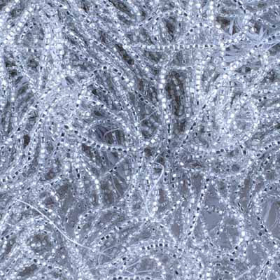Czech Seed Beads 13/0 Cut Silver Lined Crystal Strung
