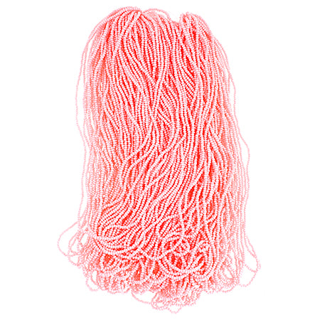 Czech Seed Beads 13/0 Cut Solgel Light Pink Strung
