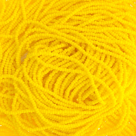Czech Seed Beads 13/0 Cut Opaque Strung