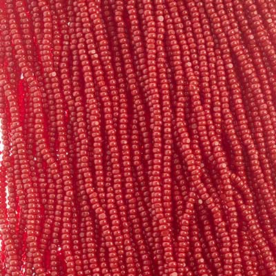 Czech Seed Beads 13/0 Cut Opaque Strung