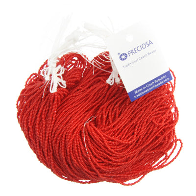 Czech Seed Beads 13/0 Cut Opaque Strung