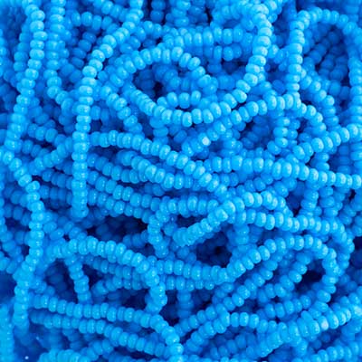 Czech Seed Beads 13/0 Cut Opaque Strung