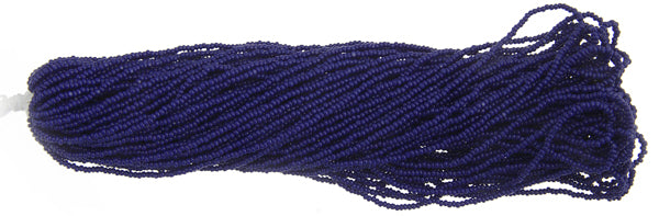 Czech Seed Bead 13/0 Cut Opaque Dark Royal Strung