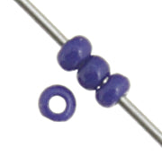 Czech Seed Bead 13/0 Cut Opaque Dark Royal Strung