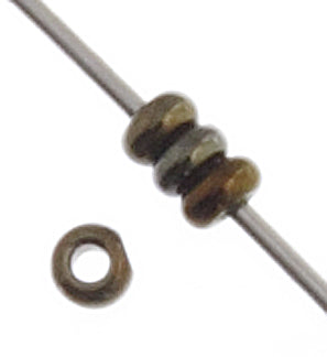 Czech Seed Beads 13/0 Cut Opaque Aurora Borealis Strung