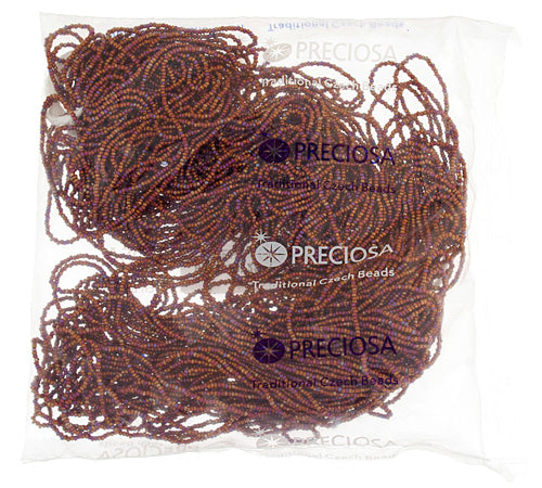 Czech Seed Beads 13/0 Cut Opaque Aurora Borealis Strung