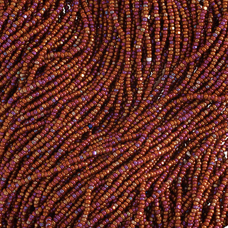 Czech Seed Beads 13/0 Cut Opaque Aurora Borealis Strung
