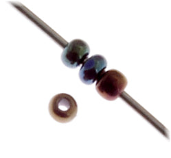 Czech Seed Beads 13/0 Cut Opaque Aurora Borealis Strung