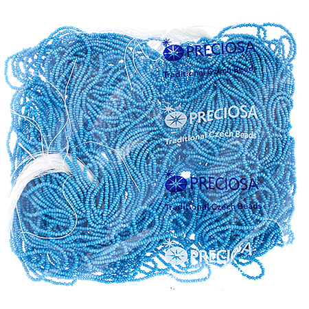 Czech Seed Beads 13/0 Cut Opaque Aurora Borealis Strung