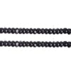 Czech Seed Beads 8/0 Cut Opaque Black Strung