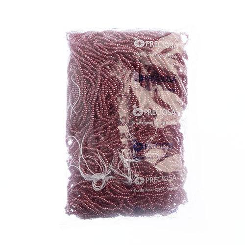 Czech Seed Beads 8/0 Cut Opaque Red Luster Strung