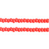 Czech Seed Beads 8/0 Cut Opaque Red Strung