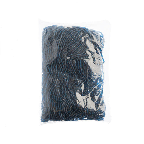 Czech Seed Beads 8/0 Cut Transparent Montana Strung