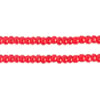 Czech Seed Beads 8/0 Cut Transparent Red Strung