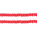 Czech Seed Beads 8/0 Cut Transparent Red Strung