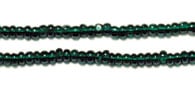 Czech Seed Beads 8/0 Cut Transparent Green Strung