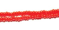Czech Seed Beads 8/0 Cut Opaque Orange Luster Strung
