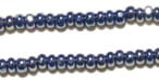 Czech Seed Beads 8/0 Cut Opaque Blue Luster Strung