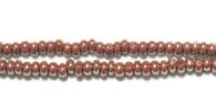 Czech Seed Beads 8/0 Cut Opaque Brown Luster Strung