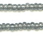 Czech Seed Beads 8/0 Cut Transparent Luster Grey Strung