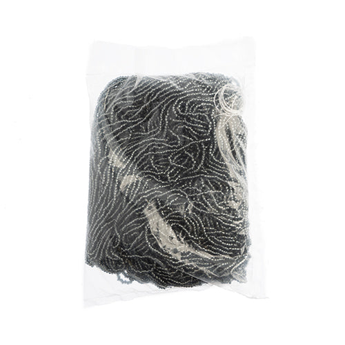 Czech Seed Beads 8/0 Cut Silver Lined Grey Strung