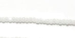 Czech Seed Beads 8/0 Cut White Ceylon Strung