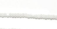 Czech Seed Beads 8/0 Cut White Ceylon Strung