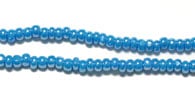 Czech Seed Beads 8/0 Cut Turquoise Luster Strung