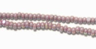 Czech Seed Beads 8/0 Cut Opaque Mauve Rainbow Strung