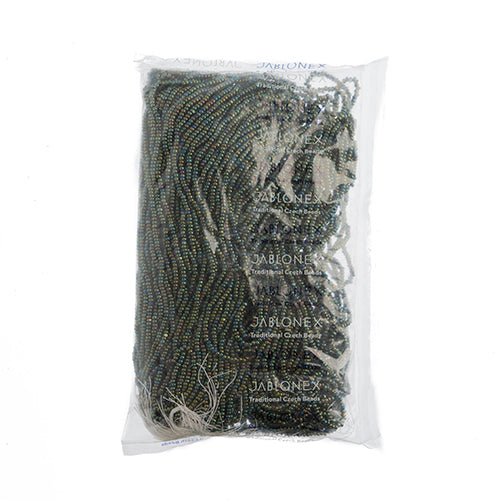 Czech Seed Beads 8/0 Cut Green Iris Strung