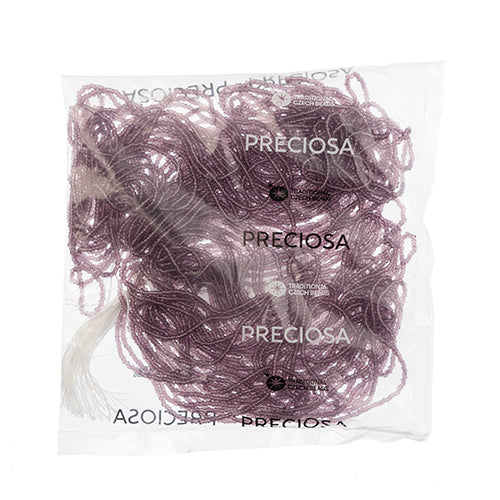 Czech Seed Bead 11/0 Cut Transparent Light Amethyst Strung