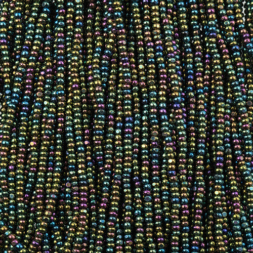 Czech Seed Beads 11/0 Cut Metallic Strung