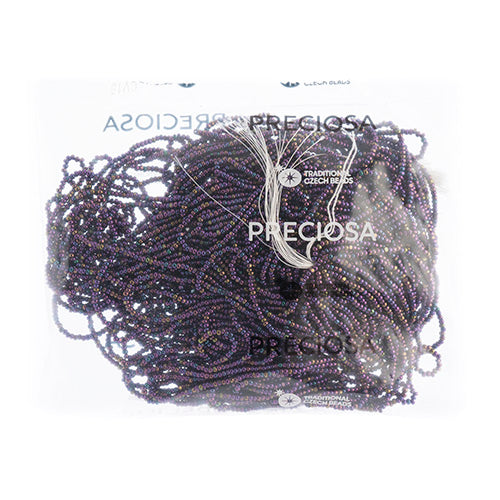 Czech Seed Beads 11/0 Cut Metallic Strung