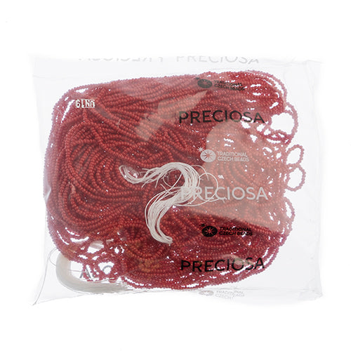 Czech Seed Beads 11/0 Cut Opaque Strung