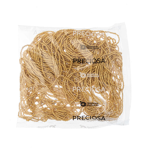 Czech Seed Beads 11/0 Cut Metallic Strung