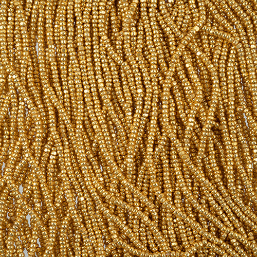 Czech Seed Beads 11/0 Cut Metallic Strung
