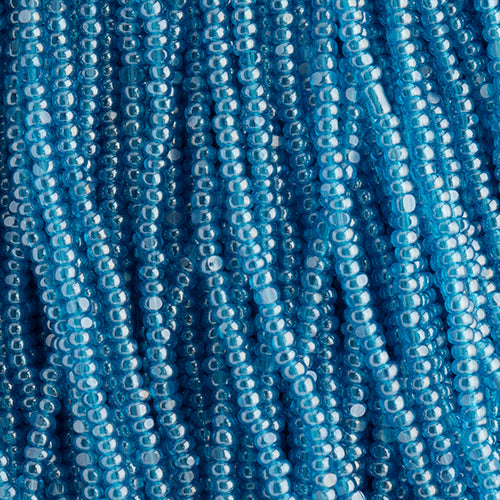 Czech Seed Beads 15/0 Cut Approx. 100g Transparent Capri Blue Luster