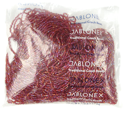 Czech Seed Beads 3 Cut 10/0 Transparent Strung