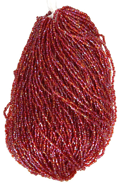 Czech Seed Beads 3 Cut 10/0 Transparent Strung