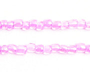 Czech Seed Beads 3 Cut 10/0 Color Lined Dark Pink Strung