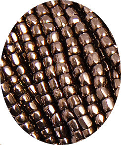 Czech Seed Beads 3 Cut 10/0 Metallic Strung