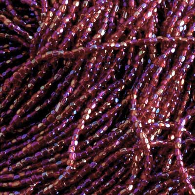 Czech Seed Beads 3 Cut 10/0 Transparent Strung