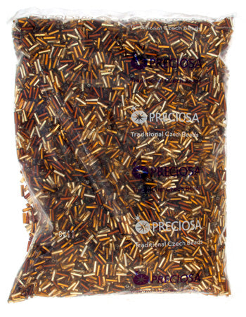 Czech Bugles Twisted #3 Silver Lined Mix