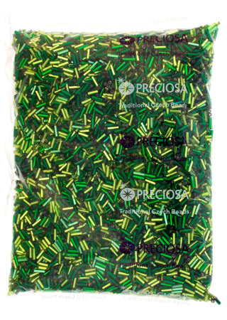 Czech Bugles Twisted #3 Silver Lined Mix