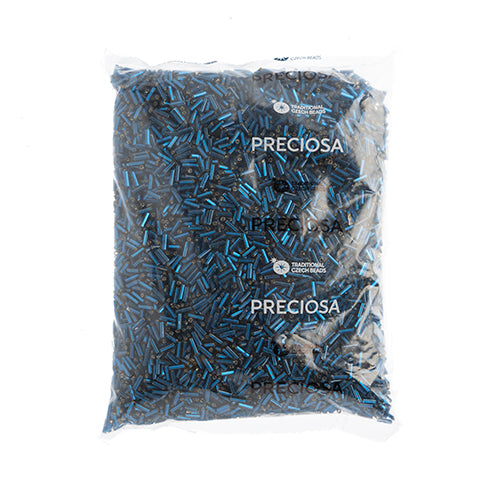 Czech Bugles #3 Silver Lined Dark Aqua