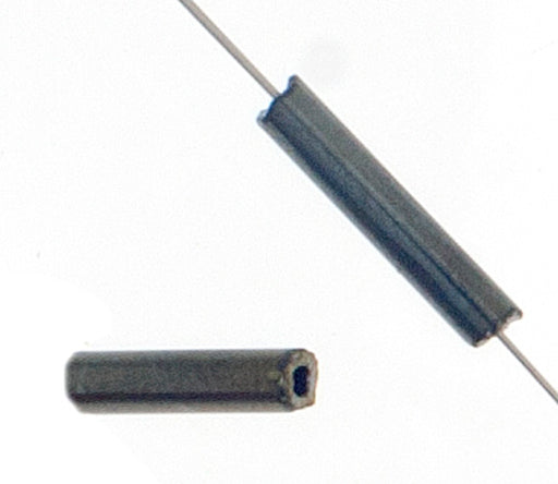 Czech Bugles Opaque Brown Aurora Borealis