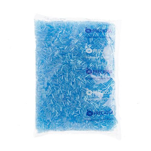 Czech Bugles #3 Transparent Aqua Luster