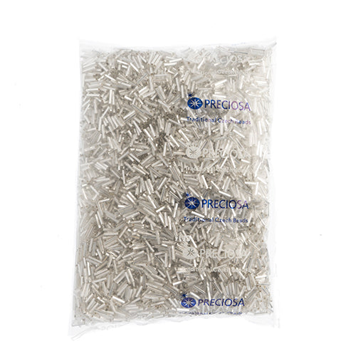 Czech Bugles Silver Lined Crystal